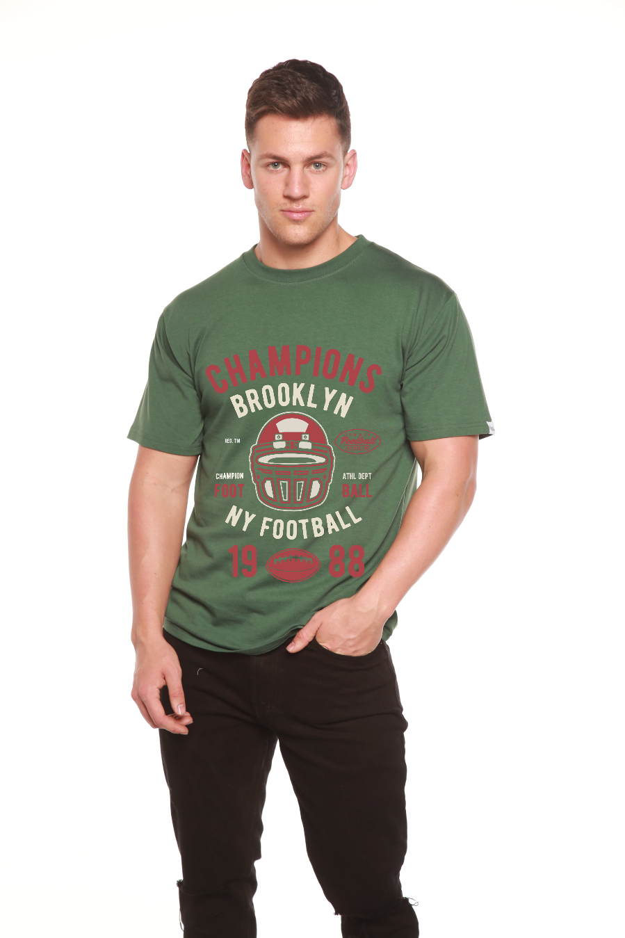Champions Brooklyn Men's Bamboo Viscose/Organic Cotton Short Sleeve Graphic T-Shirt Spun Bamboo