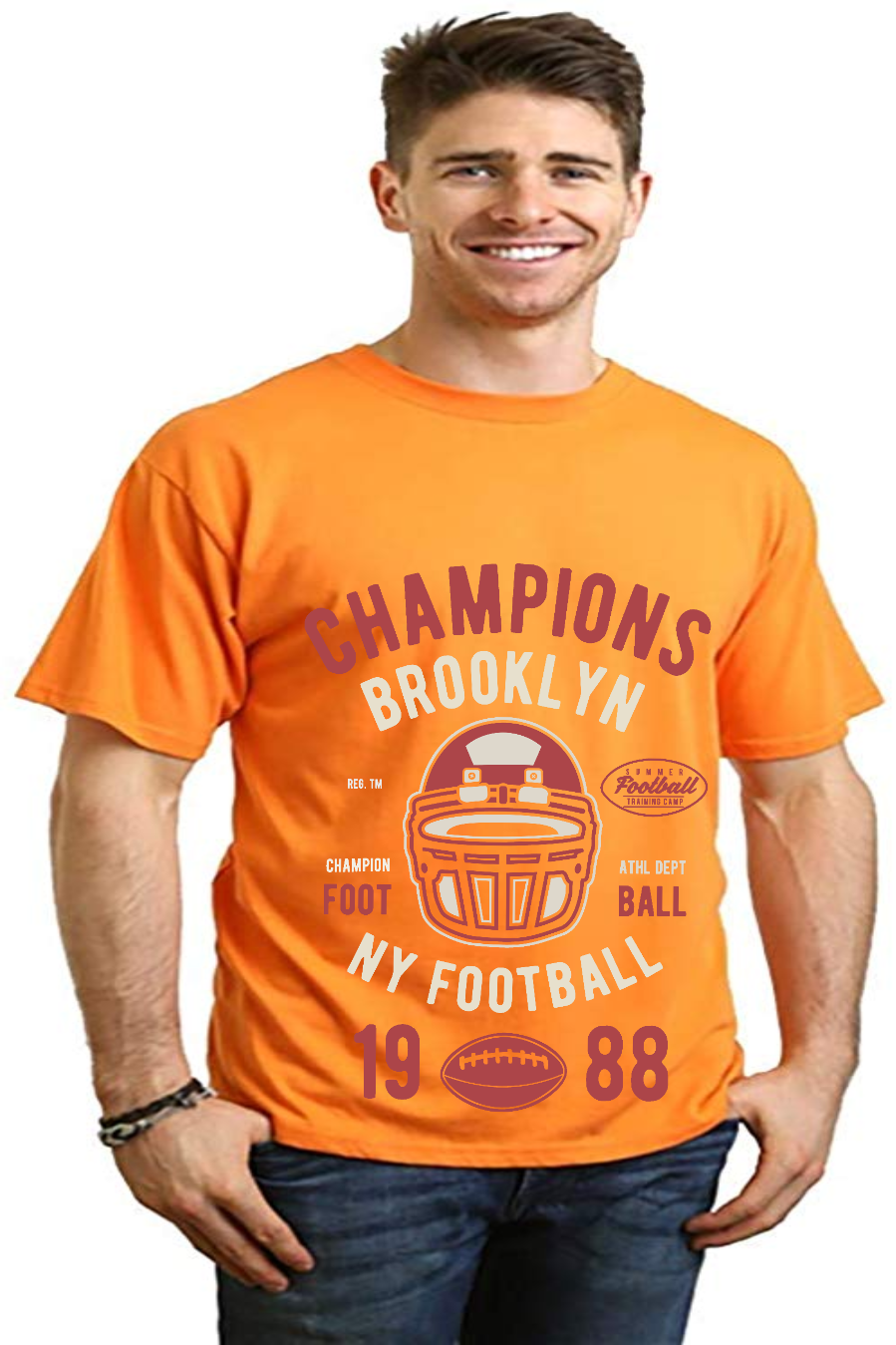 Champions Brooklyn Men's Bamboo Viscose/Organic Cotton Short Sleeve Graphic T-Shirt Spun Bamboo