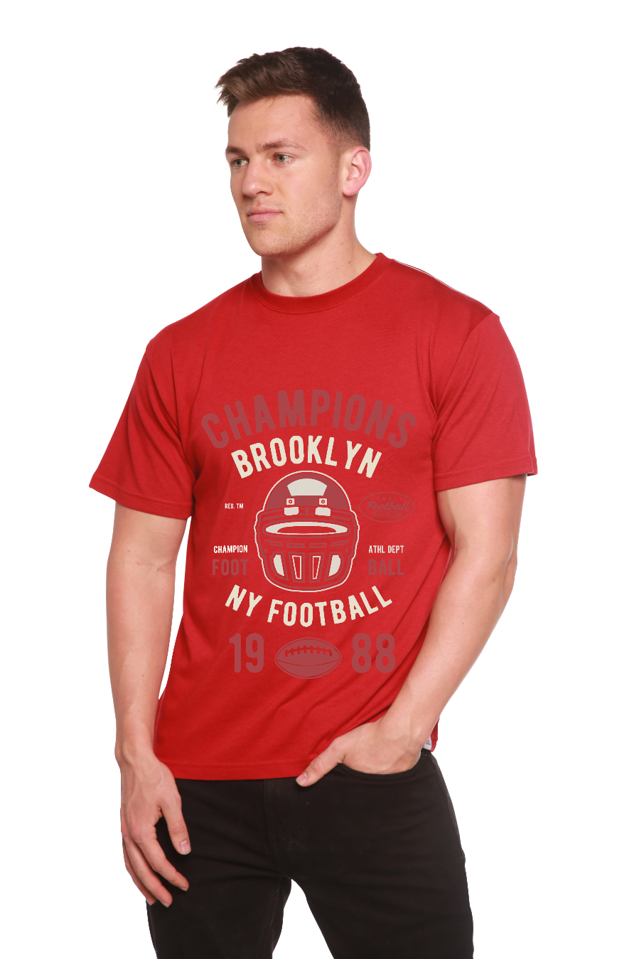 Champions Brooklyn Men's Bamboo Viscose/Organic Cotton Short Sleeve Graphic T-Shirt Spun Bamboo