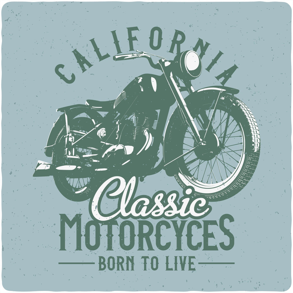 Classic Motorcycles Men's Bamboo Viscose/Organic Cotton Short Sleeve Graphic T-Shirt Spun Bamboo