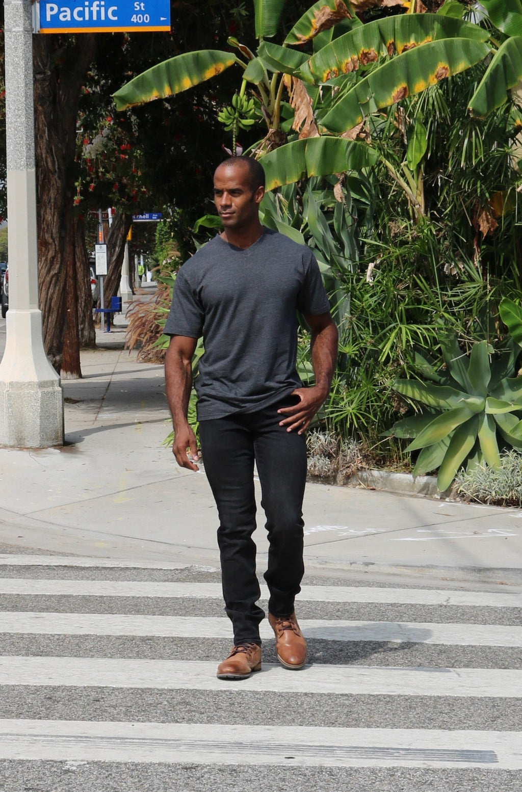 Clearance Men's Bamboo Viscose V-Neck T-Shirt Spun Bamboo
