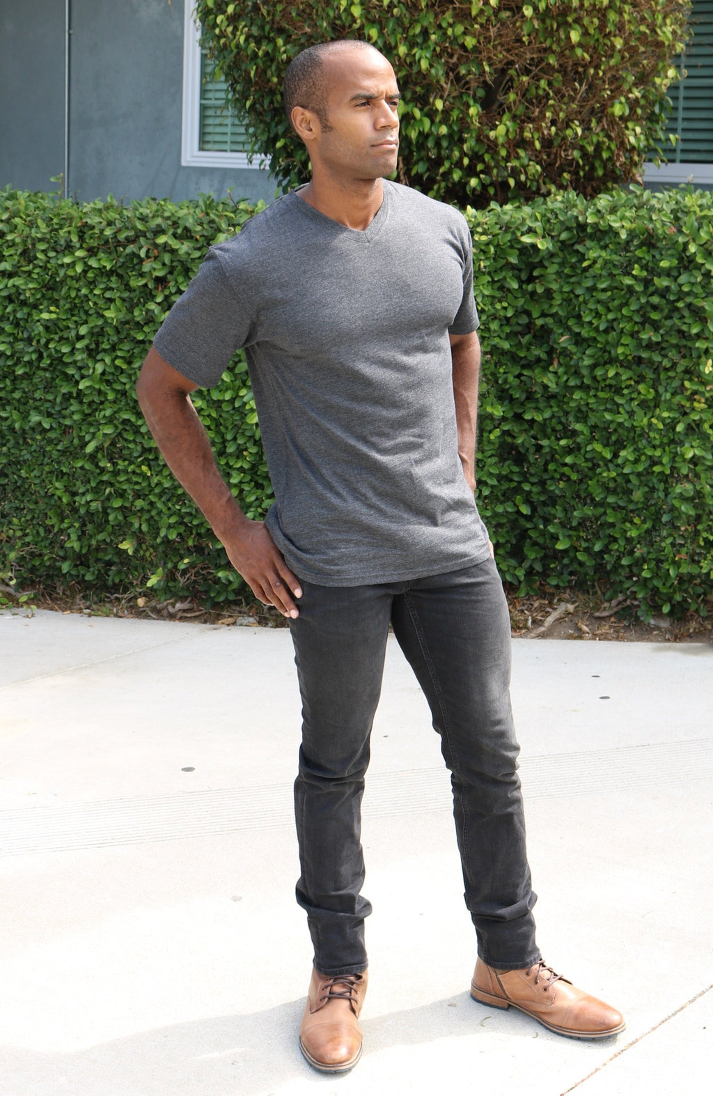 Clearance Men's Bamboo Viscose V-Neck T-Shirt Spun Bamboo