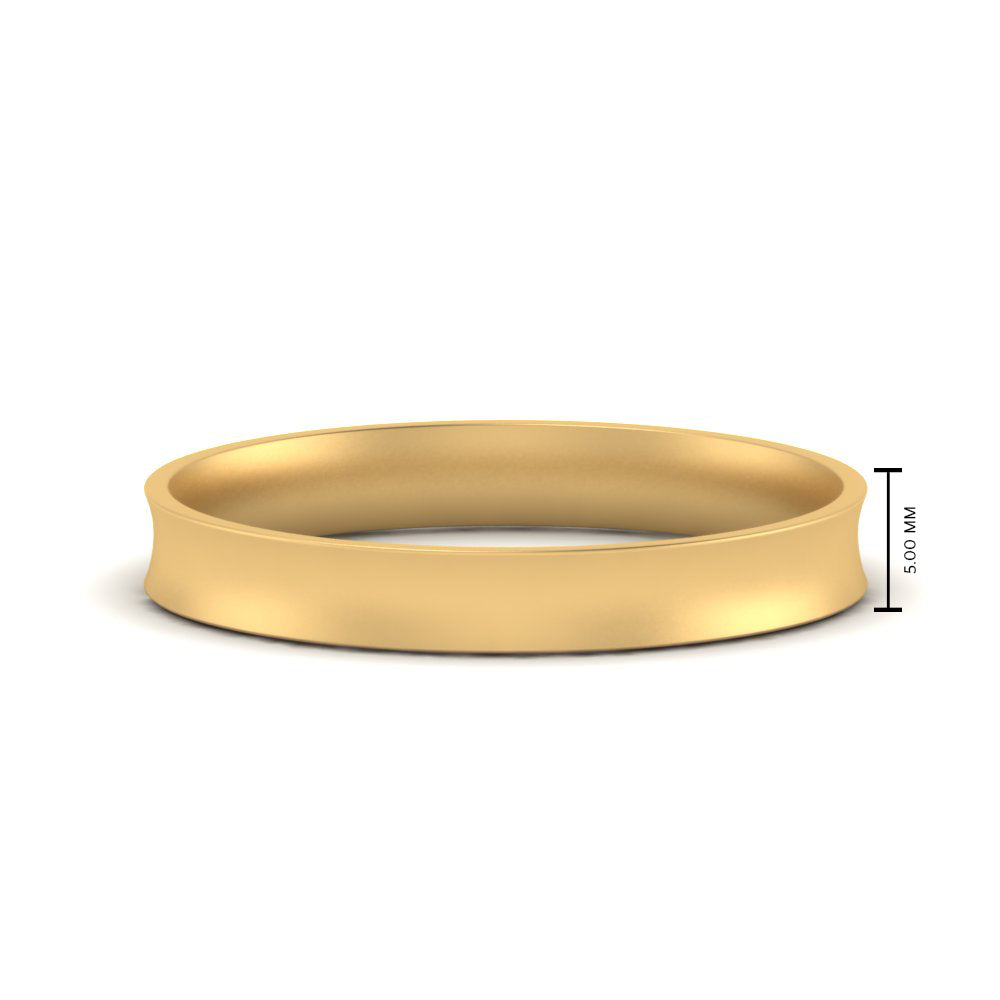 Comfort Fit Concave Mens Band