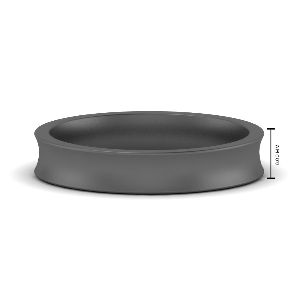 Comfort Fit Concave Mens Band
