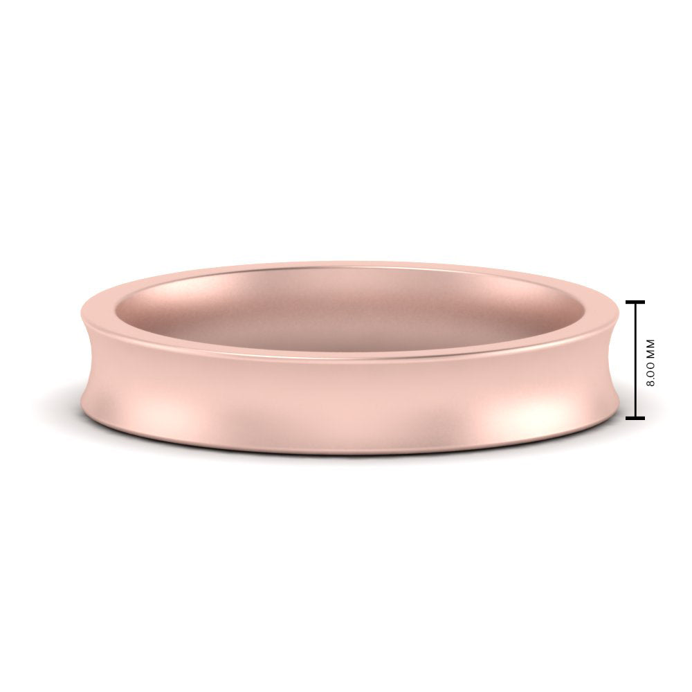 Comfort Fit Concave Mens Band