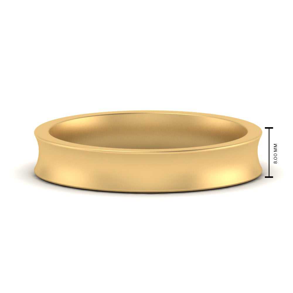 Comfort Fit Concave Mens Band