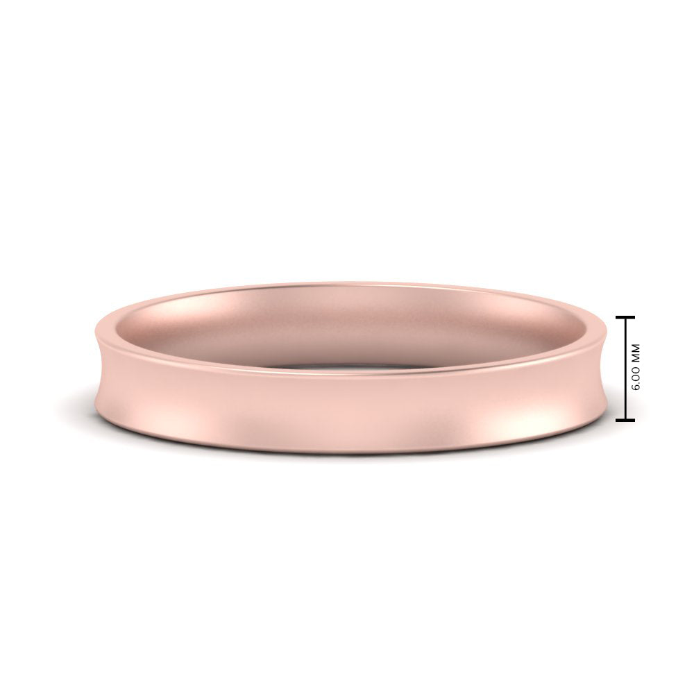 Comfort Fit Concave Mens Band