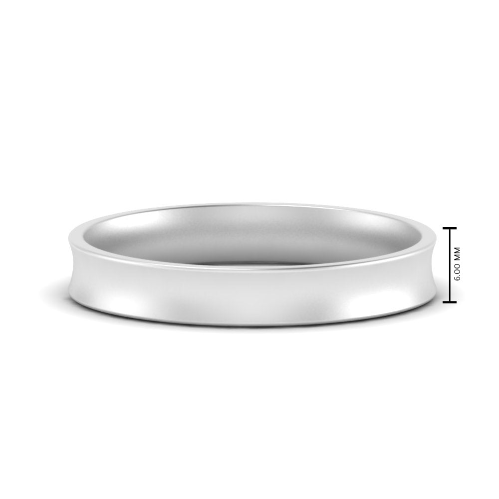 Comfort Fit Concave Mens Band