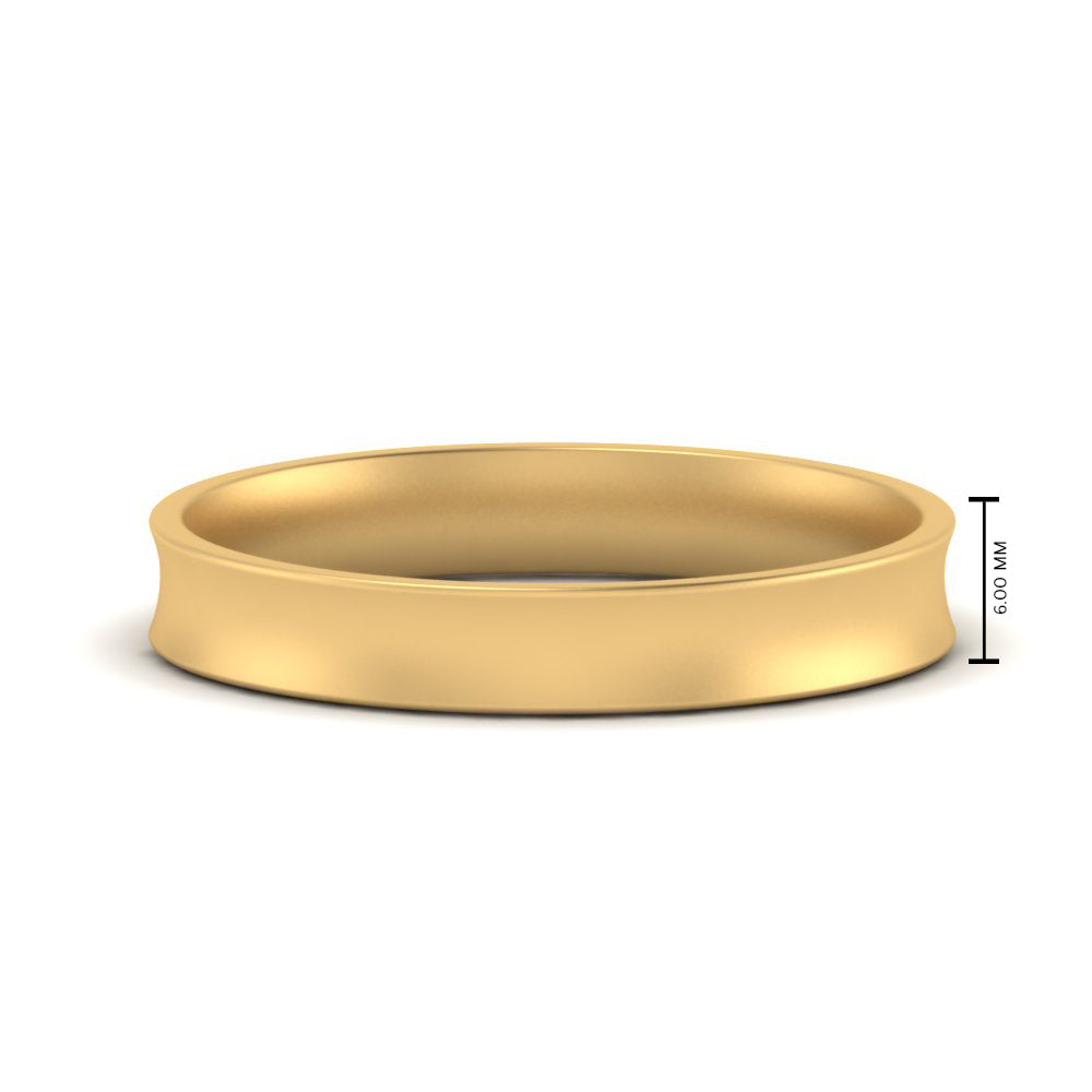 Comfort Fit Concave Mens Band