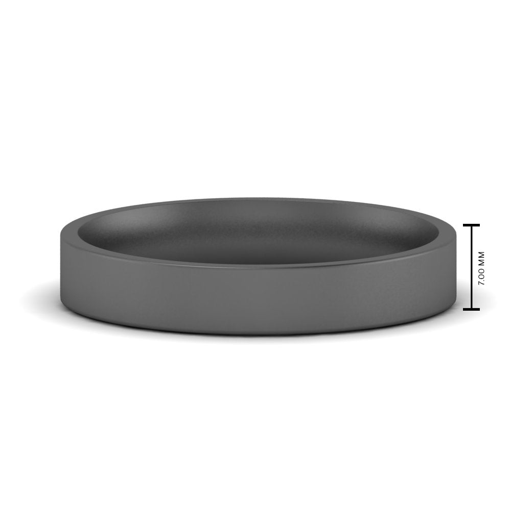 Comfort Fit Flat 4 mm Mens Wedding Band
