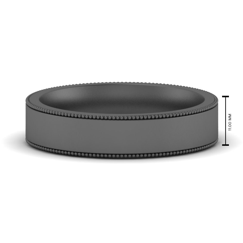 Stepped Edge Comfort Fit Flat Mens Band
