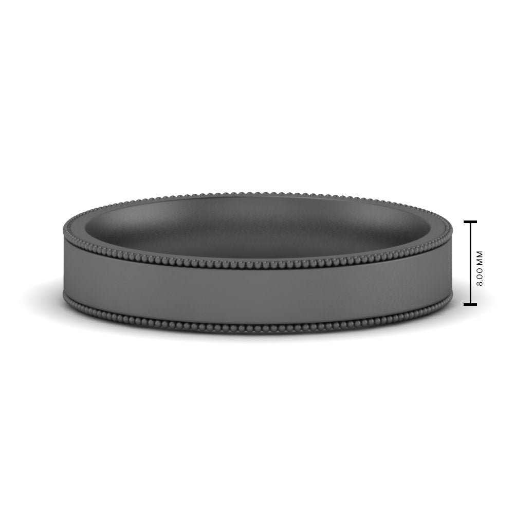 Stepped Edge Comfort Fit Flat Mens Band