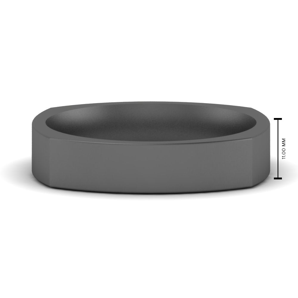 Square Comfort Fit Mens Wedding Band