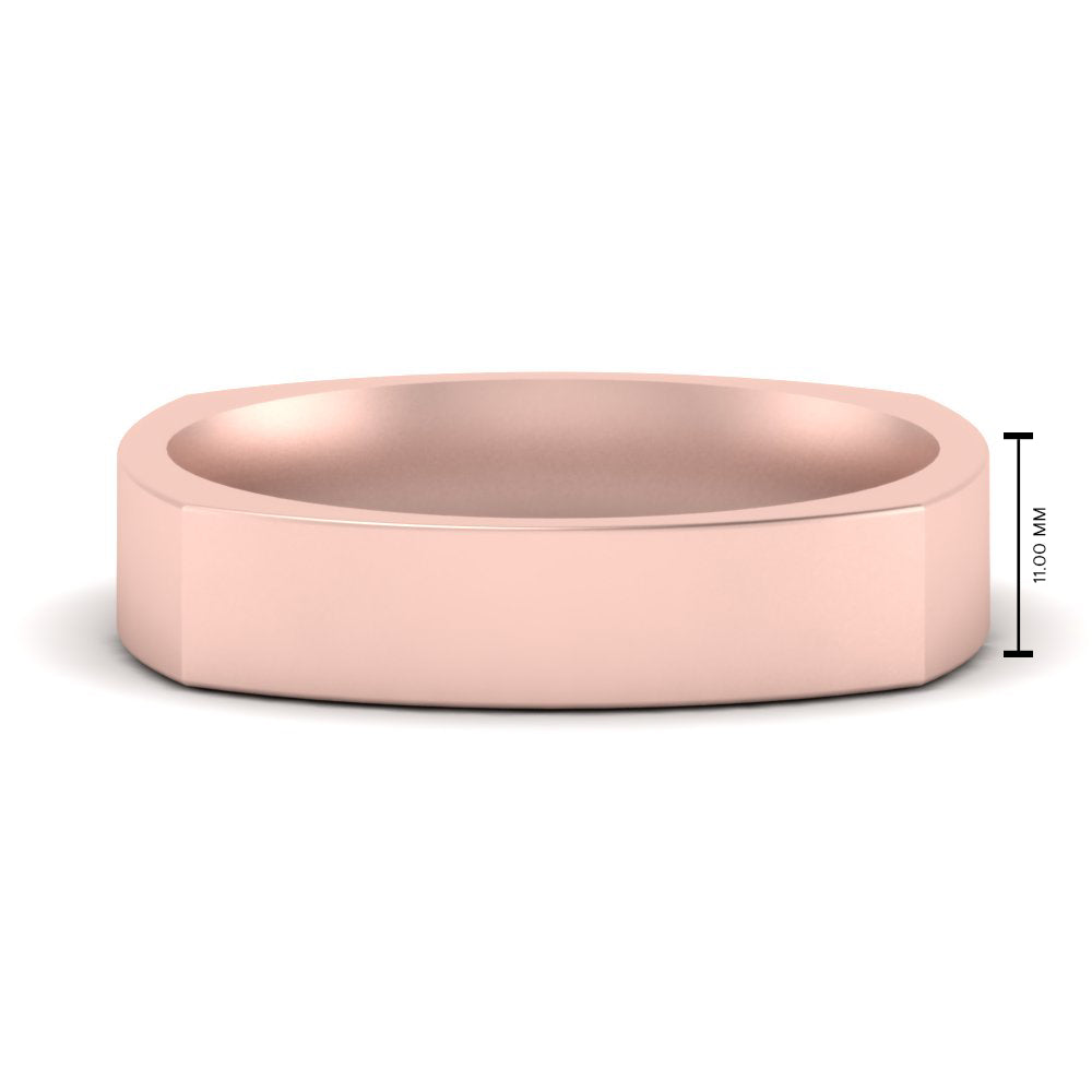Square Comfort Fit Mens Wedding Band