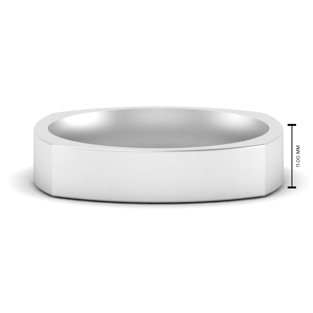 Square Comfort Fit Mens Wedding Band
