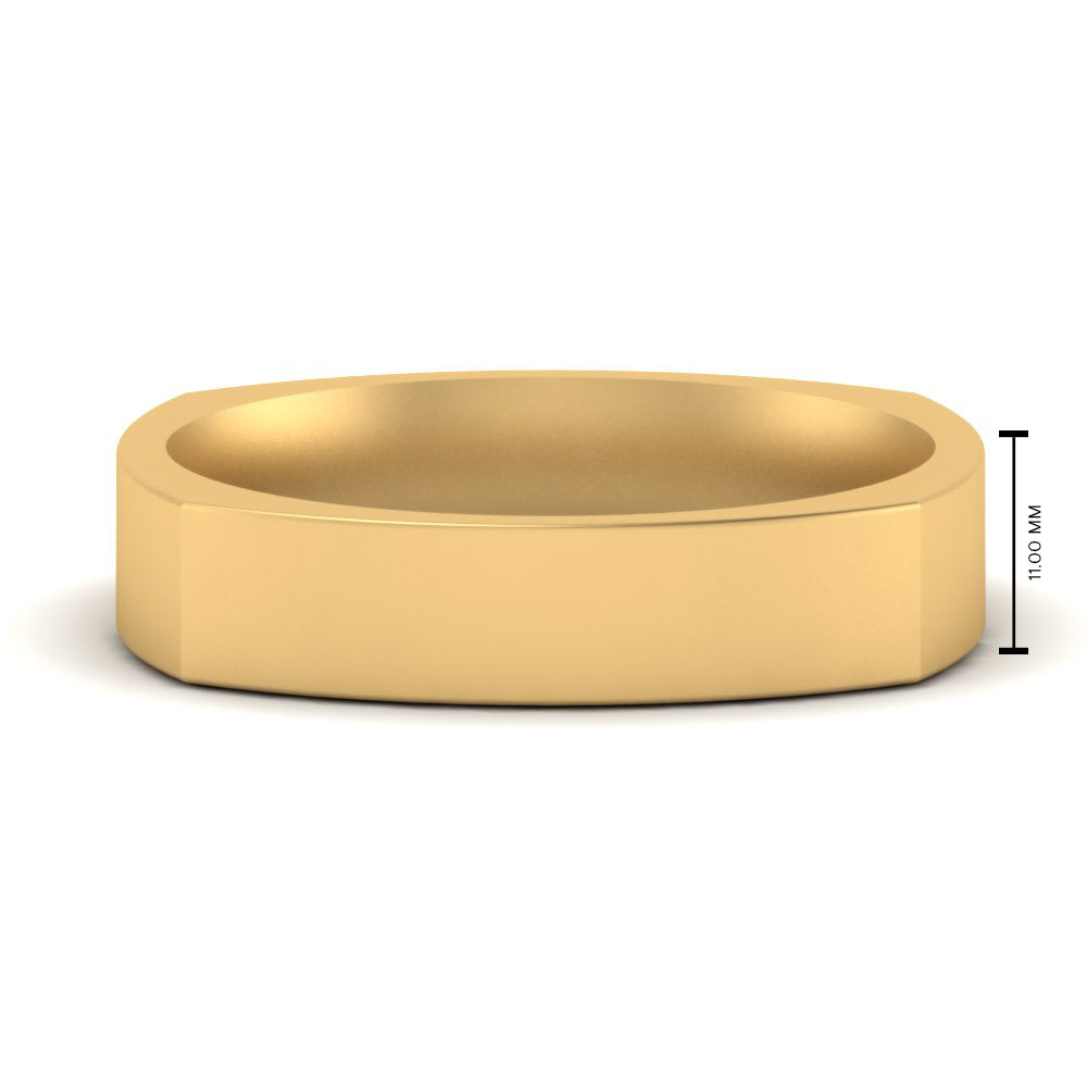 Square Comfort Fit Mens Wedding Band