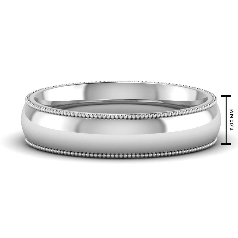 Comfort Fit Wedding Band Milgrain Edge