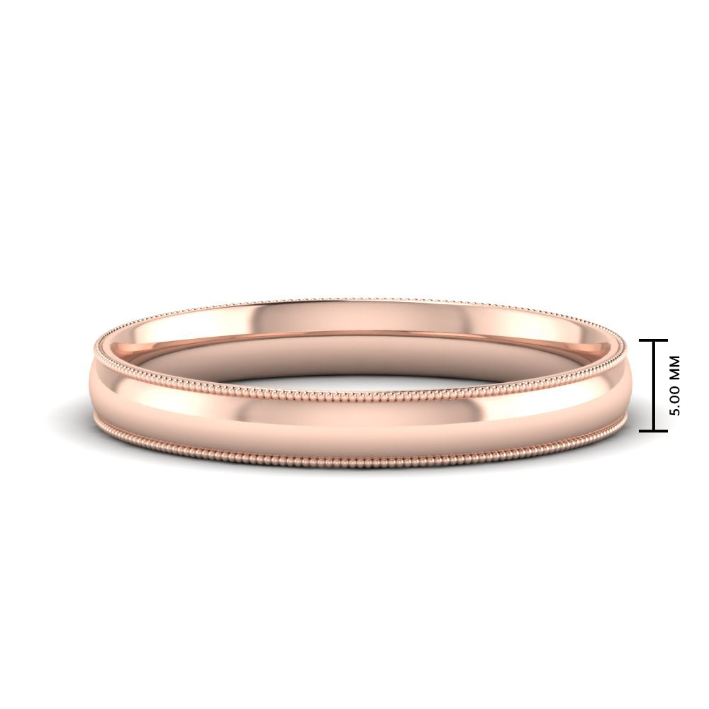 Comfort Fit Wedding Band Milgrain Edge