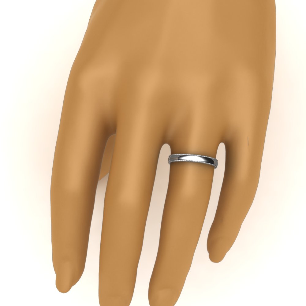 Comfort Fit Wedding Band Milgrain Edge