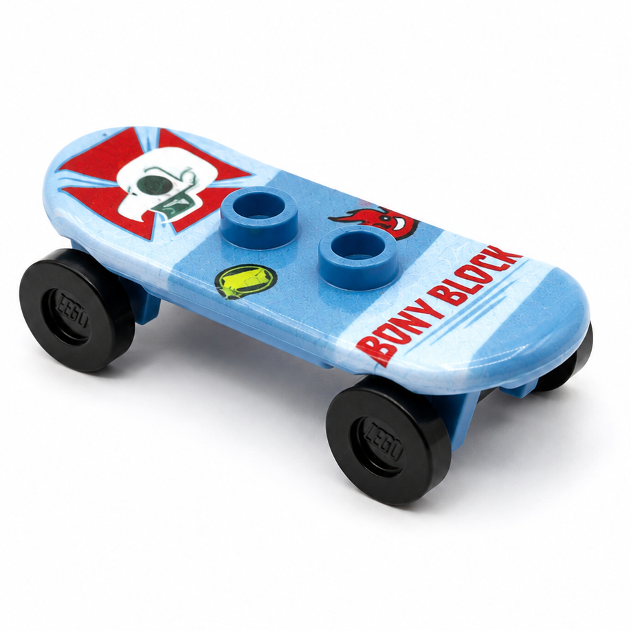 Bony Block Skateboard for Minifig B3 Customs