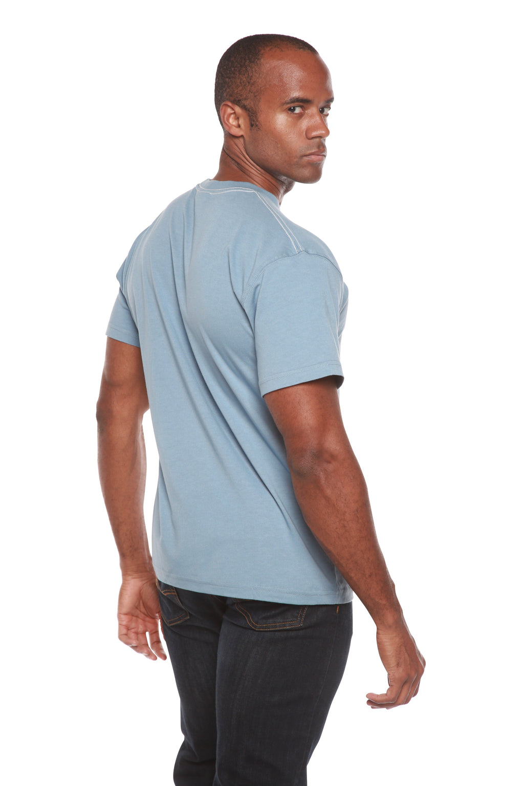 Custom Printed Men's Bamboo Viscose/Organic Cotton Short Sleeve T-Shirt Spun Bamboo