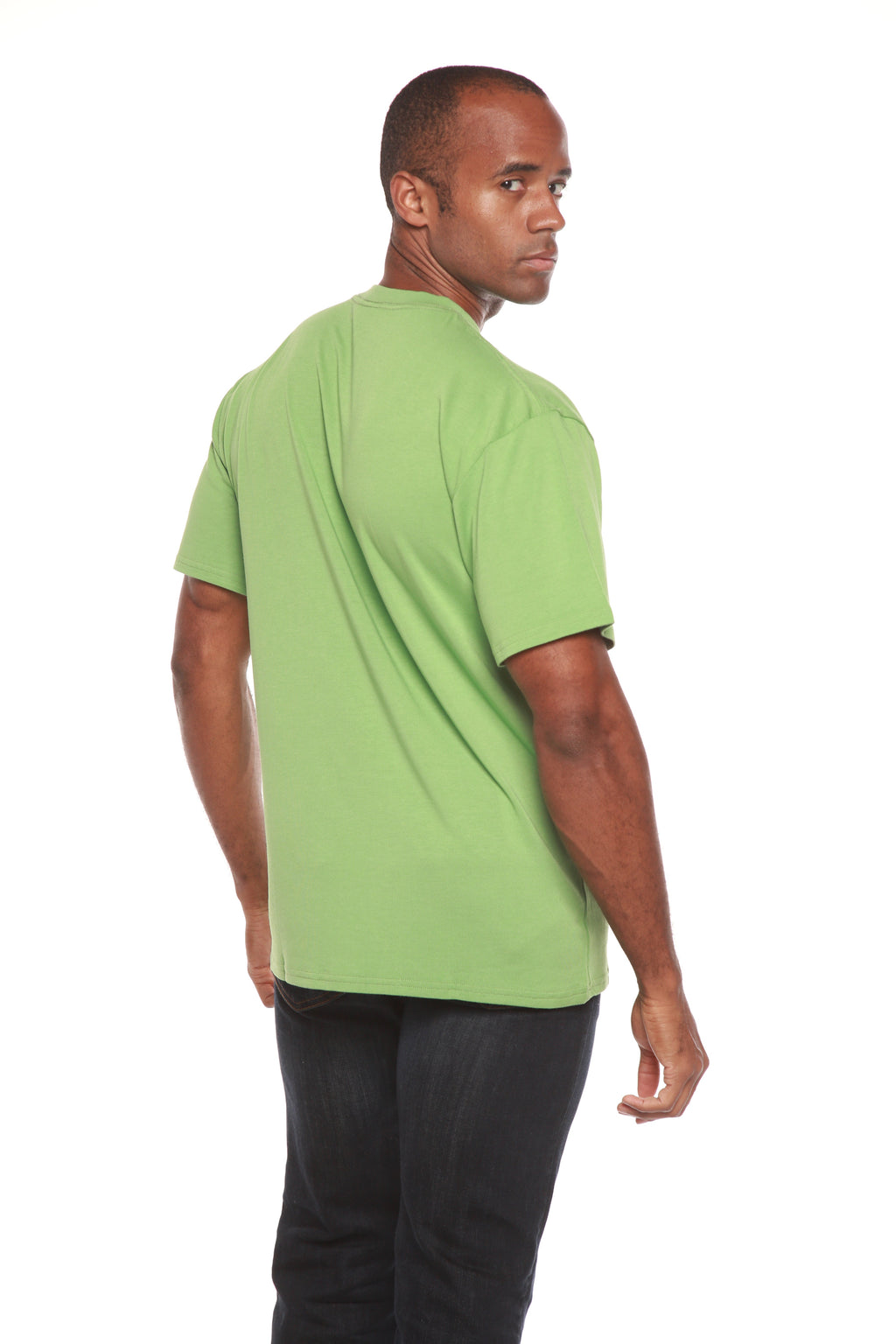 Custom Printed Men's Bamboo Viscose/Organic Cotton Short Sleeve T-Shirt Spun Bamboo