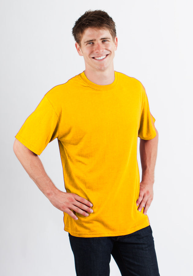 Custom Printed Men's Bamboo Viscose/Organic Cotton Short Sleeve T-Shirt Spun Bamboo