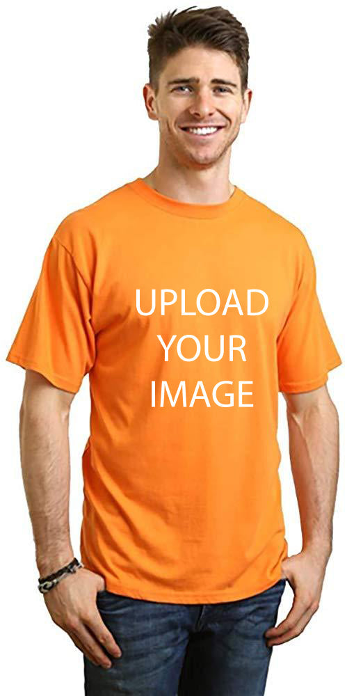 Custom Printed Men's Bamboo Viscose/Organic Cotton Short Sleeve T-Shirt Spun Bamboo