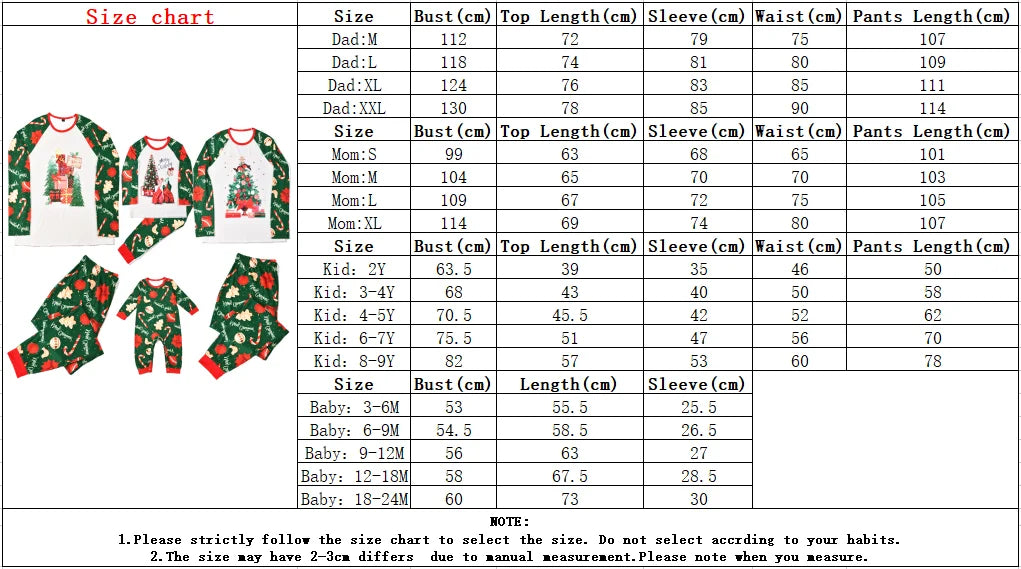 Christmas Family Parent Child Pajamas