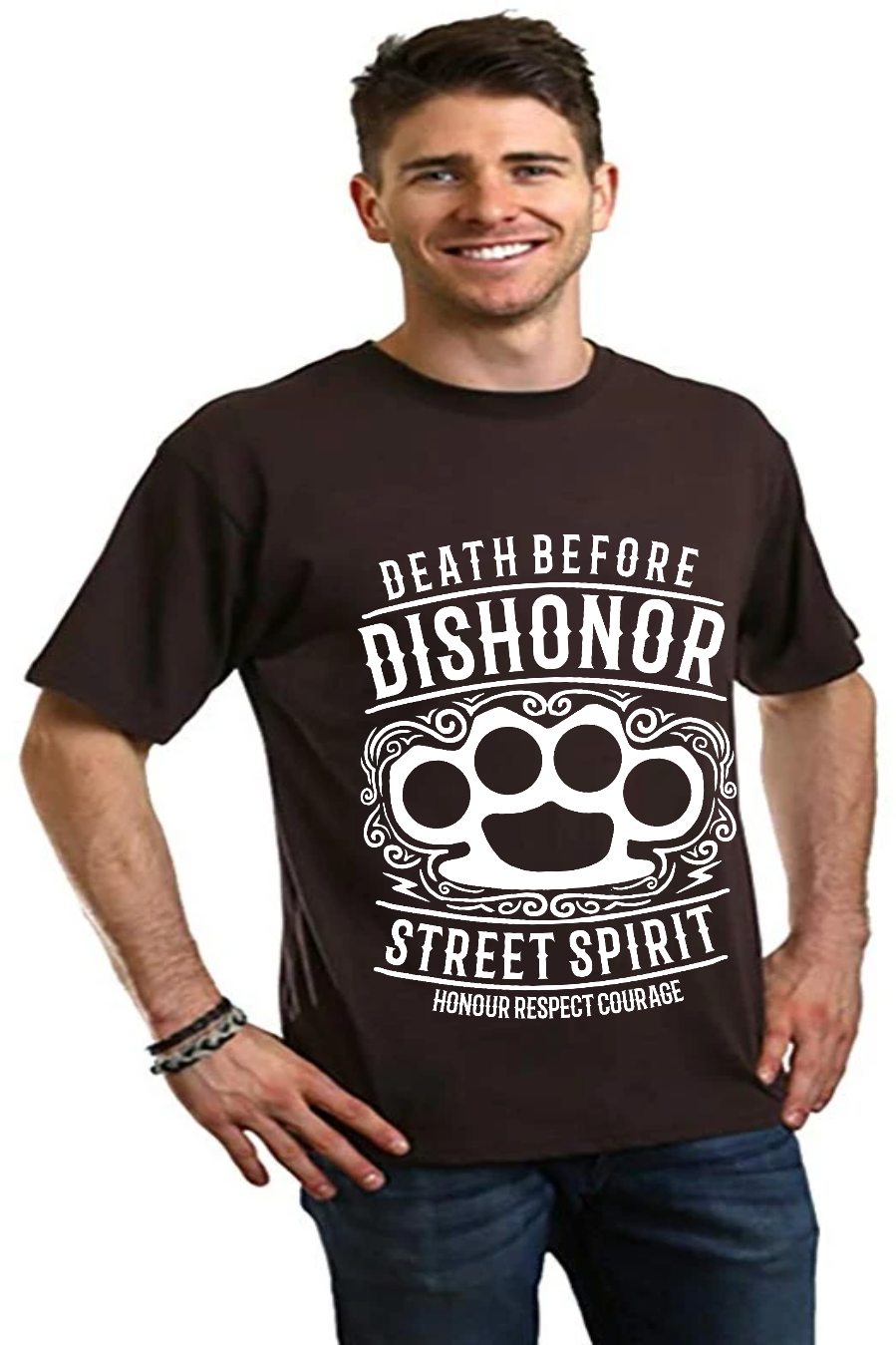 Death Before Men's Bamboo Viscose/Organic Cotton Short Sleeve Graphic T-Shirt Spun Bamboo
