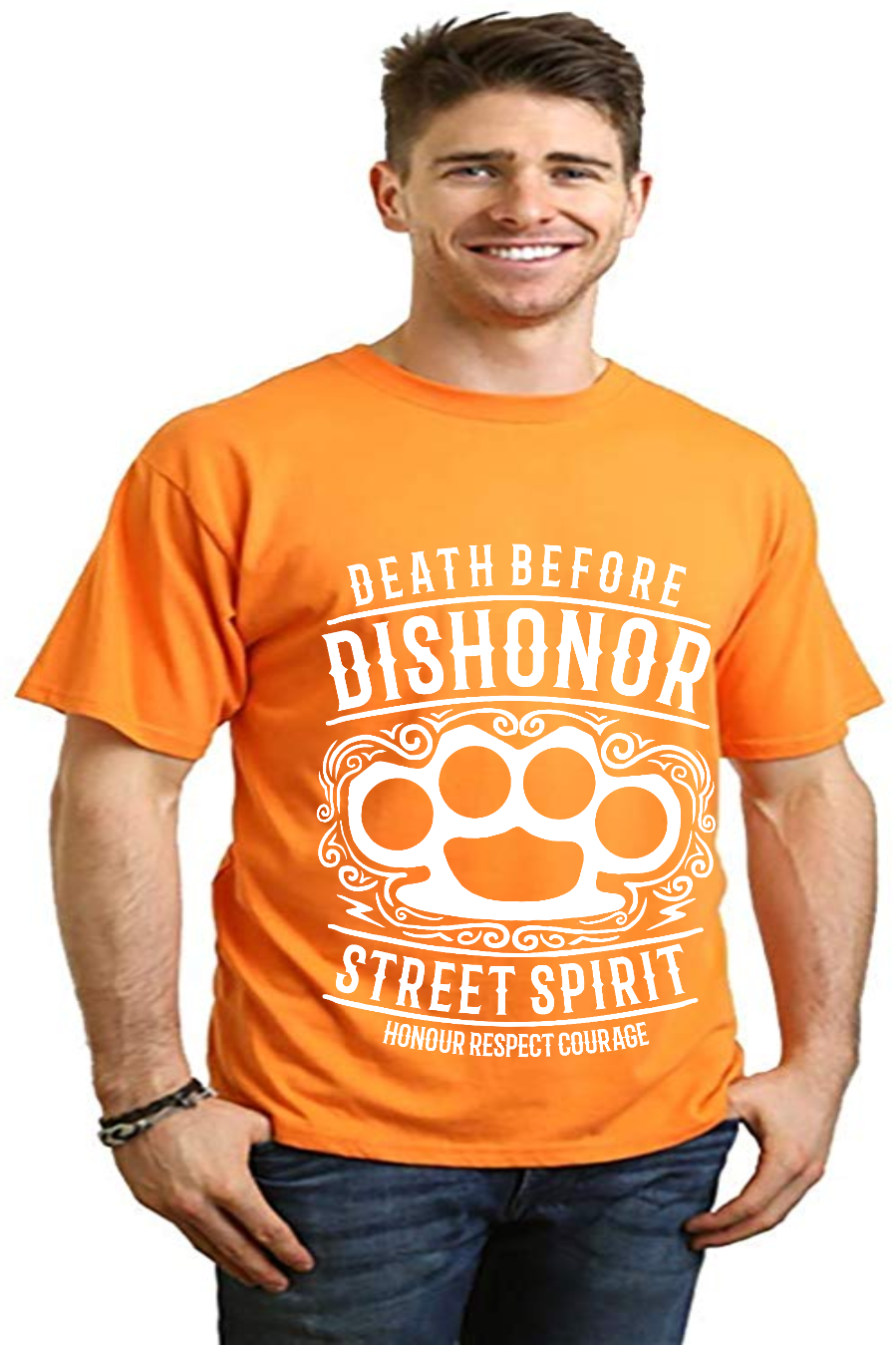 Death Before Men's Bamboo Viscose/Organic Cotton Short Sleeve Graphic T-Shirt Spun Bamboo
