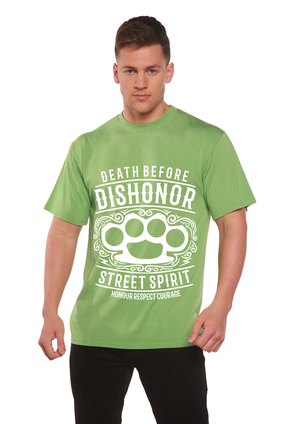 Death Before Men's Bamboo Viscose/Organic Cotton Short Sleeve Graphic T-Shirt Spun Bamboo