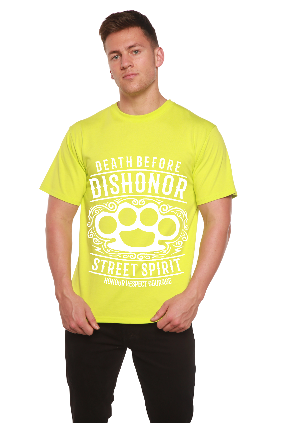 Death Before Men's Bamboo Viscose/Organic Cotton Short Sleeve Graphic T-Shirt Spun Bamboo