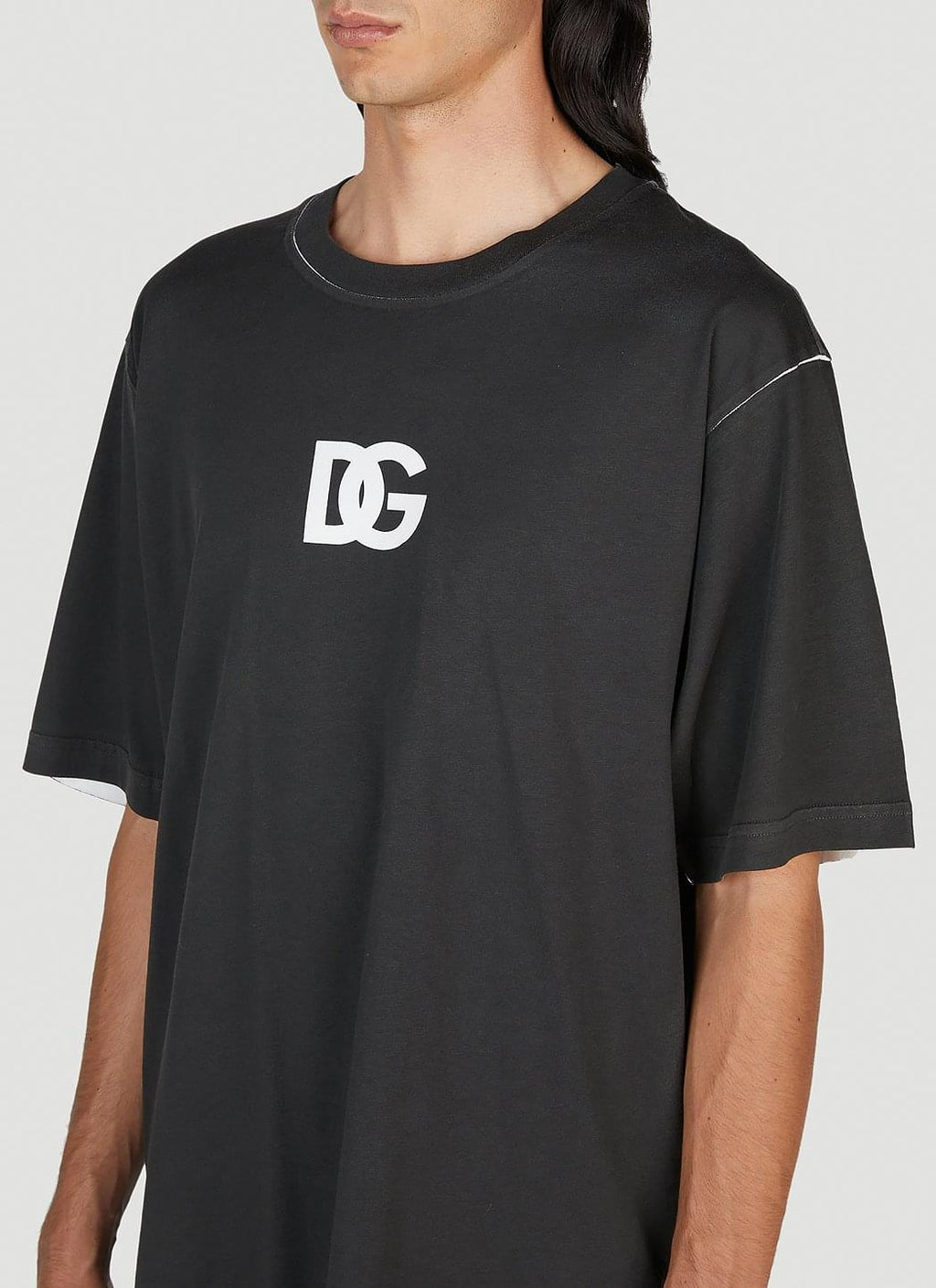 Dolce & Gabbana Men Dg Logo Print T-Shirt
