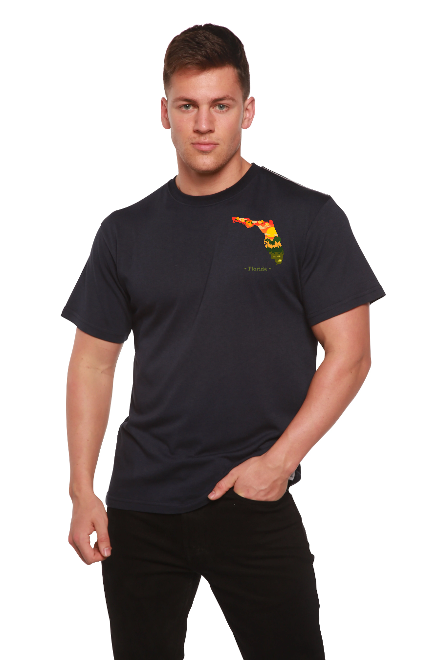 Florida Men's Bamboo Short Sleeve Graphic T-Shirt Spun Bamboo
