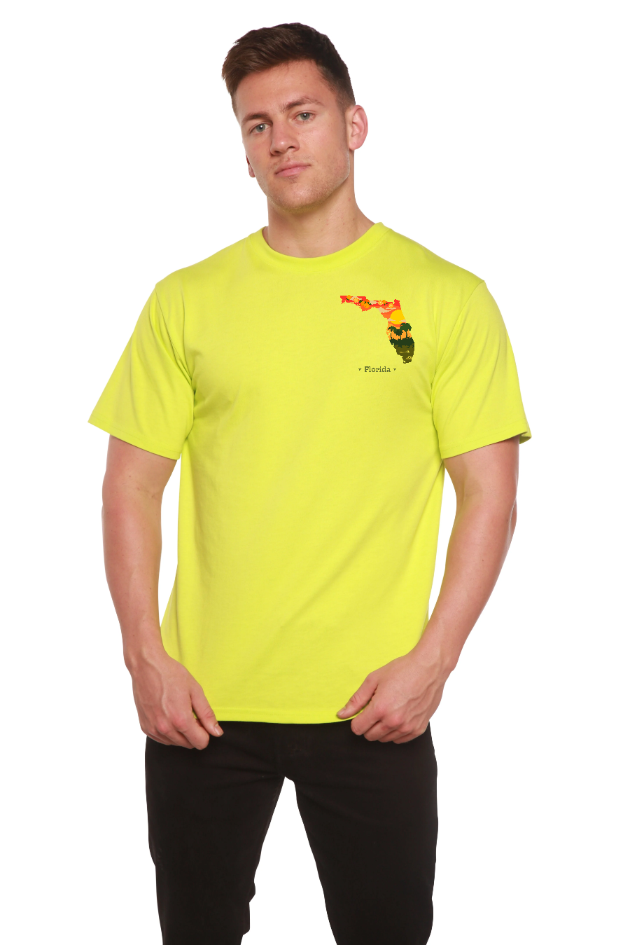 Florida Men's Bamboo Short Sleeve Graphic T-Shirt Spun Bamboo