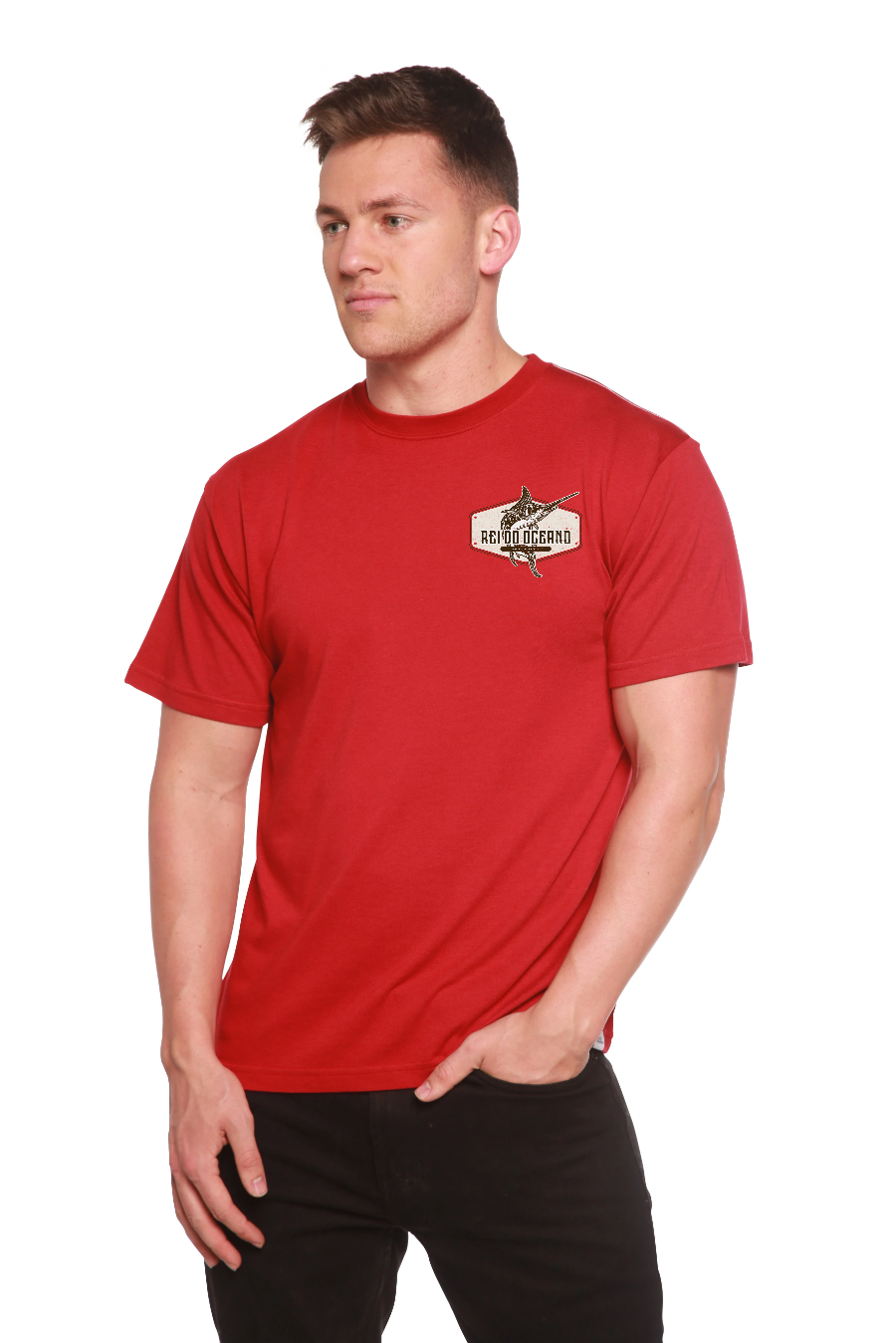 Rei do Oceano Men's Bamboo Short Sleeve Graphic T-Shirt Spun Bamboo