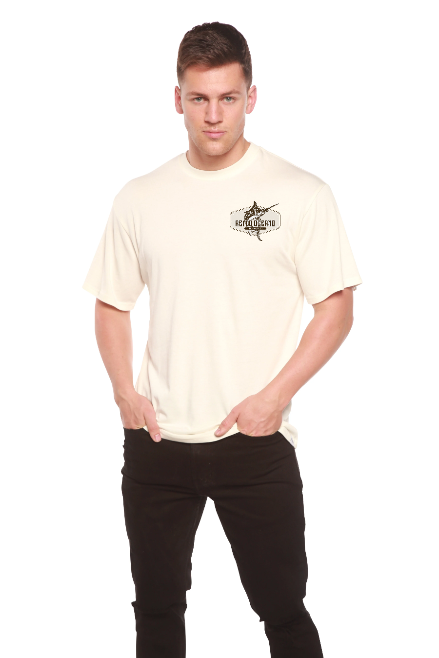 Rei do Oceano Men's Bamboo Short Sleeve Graphic T-Shirt Spun Bamboo