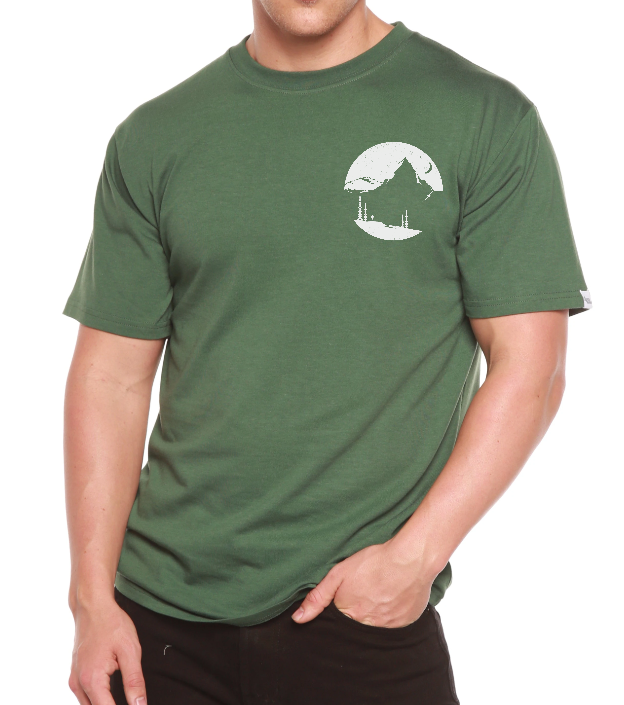 Explore More Men's Bamboo Viscose/Organic Cotton Printed T-Shirt Spun Bamboo