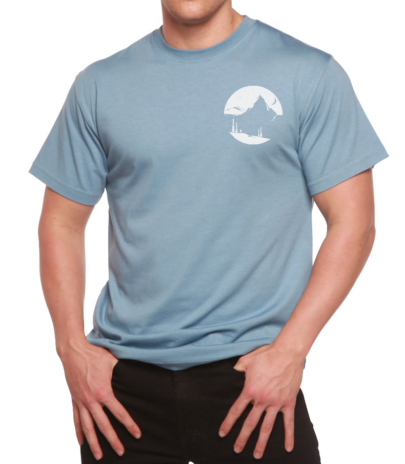 Explore More Men's Bamboo Viscose/Organic Cotton Printed T-Shirt Spun Bamboo