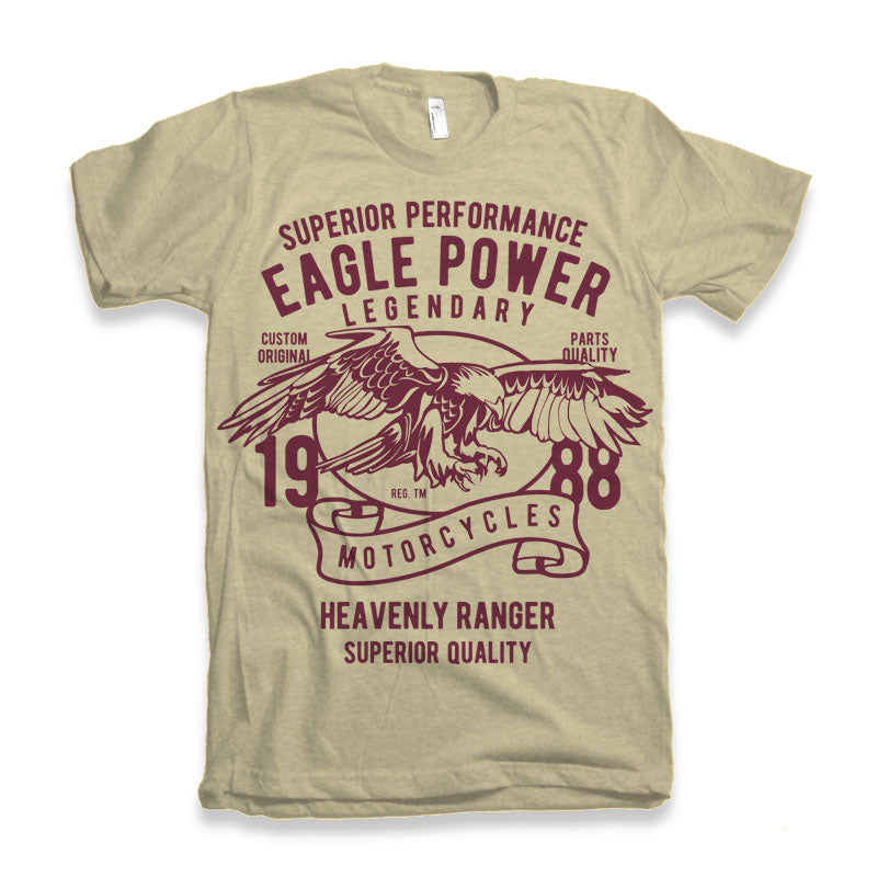 Eagle Power Men's Bamboo Viscose/Organic Cotton Short Sleeve Graphic T-Shirt Spun Bamboo