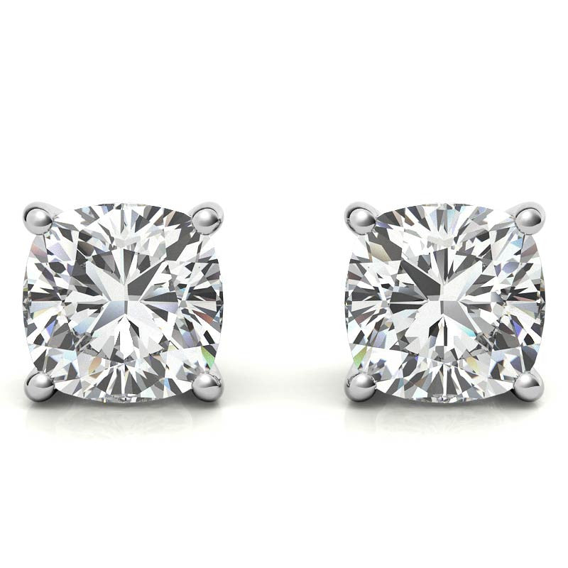 1.50 CTW Certified Genuine Moissanite Stud Earrings – DEF Color, IF–VS1 Clarity, 14k Gold Over Sterling Silver VossAgin