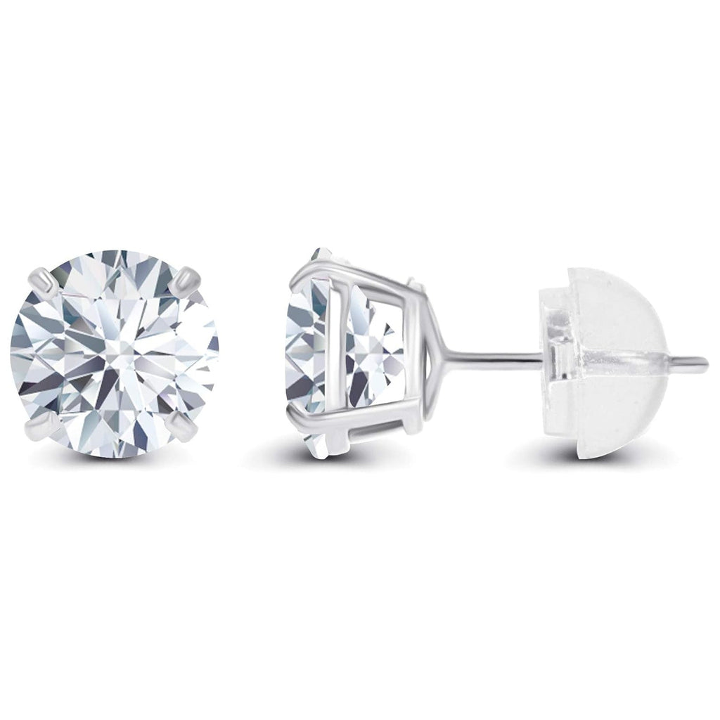 1.50 CTW AGI Certified Lab-Grown Diamond Stud Earrings in 14K White or Yellow Gold | F-G Color | VS Clarity | Ethical Luxury VossAgin