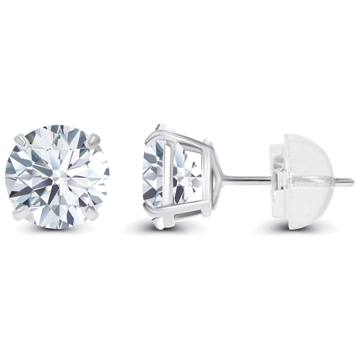 1.50 CTW AGI Certified Lab-Grown Diamond Stud Earrings in 14K White or Yellow Gold | F-G Color | VS Clarity | Ethical Luxury VossAgin