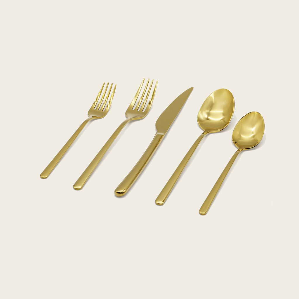 Emilia Mirror 20-Piece Flatware Set Italic