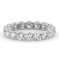 AGI Certified 2 CTW Round Lab Grown Diamond Eternity Band in 14K White Gold (F-VS) VossAgin