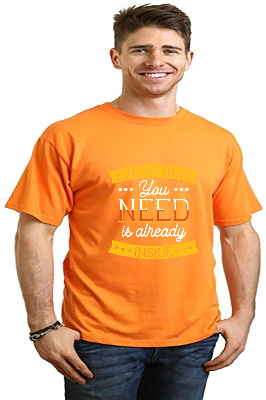 Everything you need Men's Bamboo Viscose/Organic Cotton Short Sleeve Graphic T-Shirt Spun Bamboo