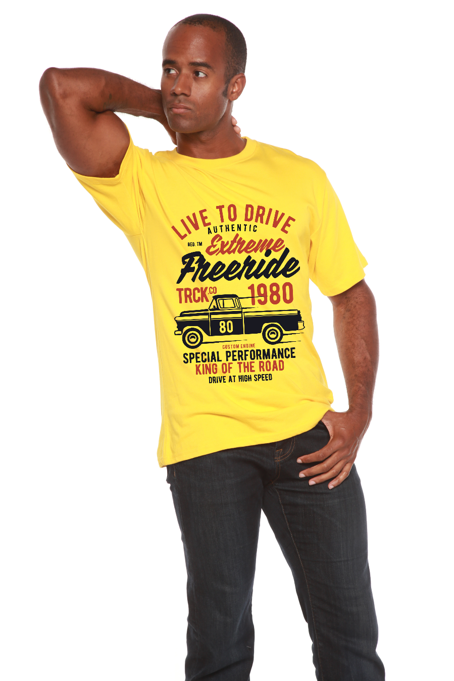 Extreme Freeride Men's Bamboo Viscose/Organic Cotton Short Sleeve Graphic T-Shirt Spun Bamboo