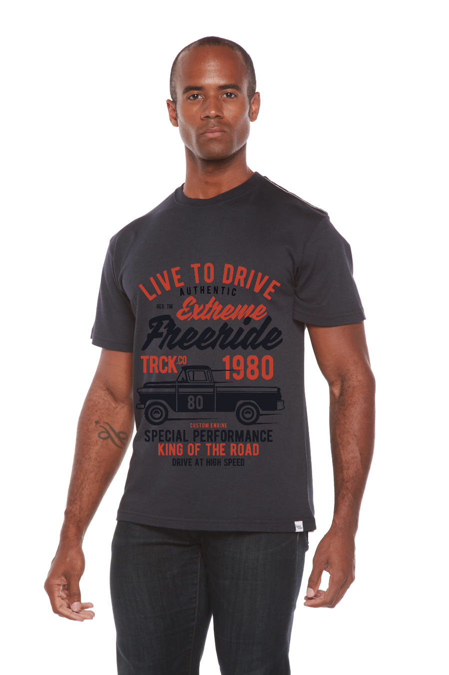 Extreme Freeride Men's Bamboo Viscose/Organic Cotton Short Sleeve Graphic T-Shirt Spun Bamboo