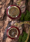 Small Mahogany Automatic Mechanical Pocket Watch